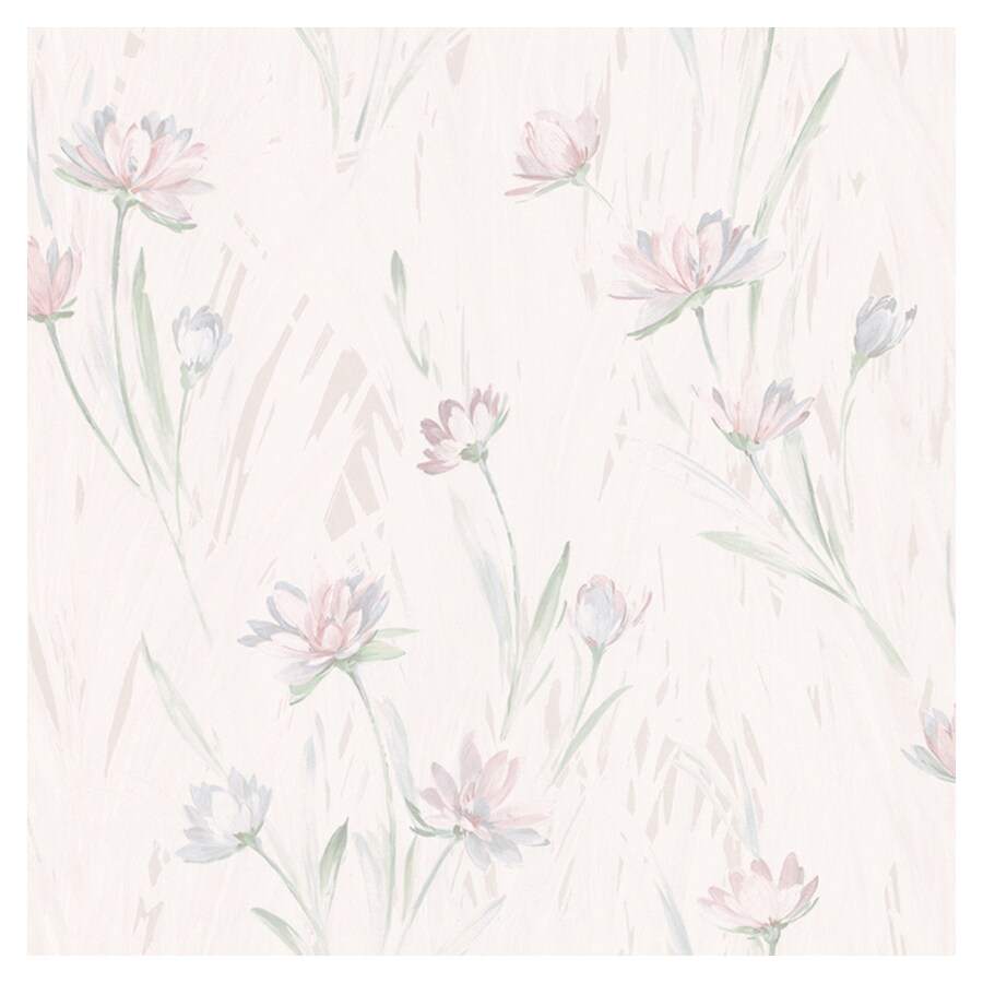 Brewster Wallcovering BR7242 Chrysanthemums Bursting With Springtime Pastels Wallpaper