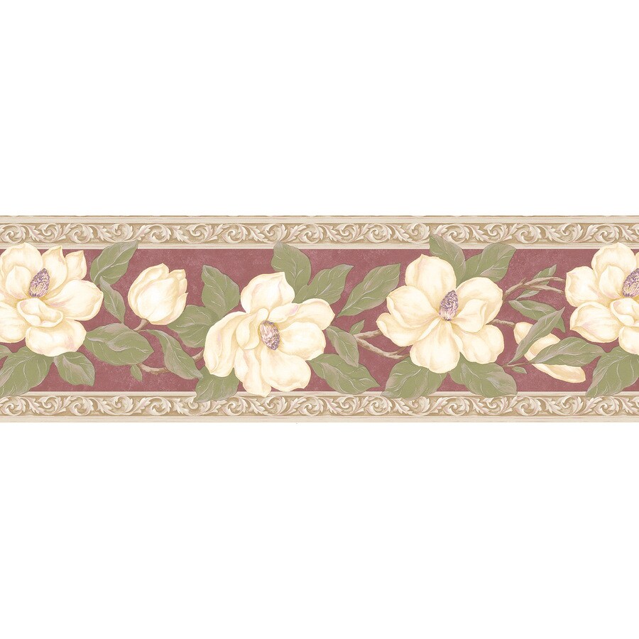 Brewster Wallcovering 6in Cream Prepasted Wallpaper Border in the
