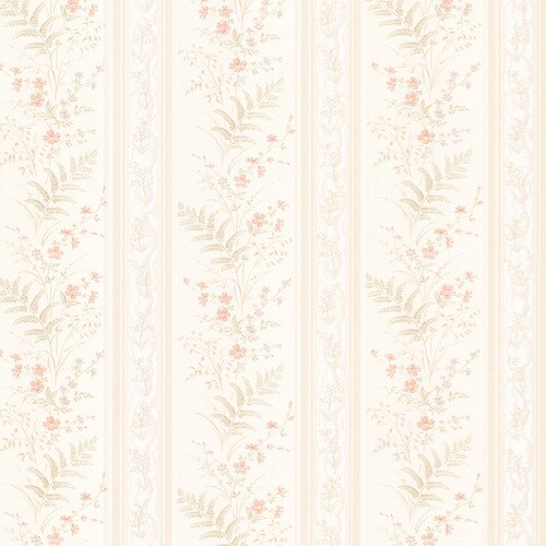 Brewster Wallcovering Kitchen and Bath Resource III 56-sq ft Cream Vinyl Floral stripe Prepasted