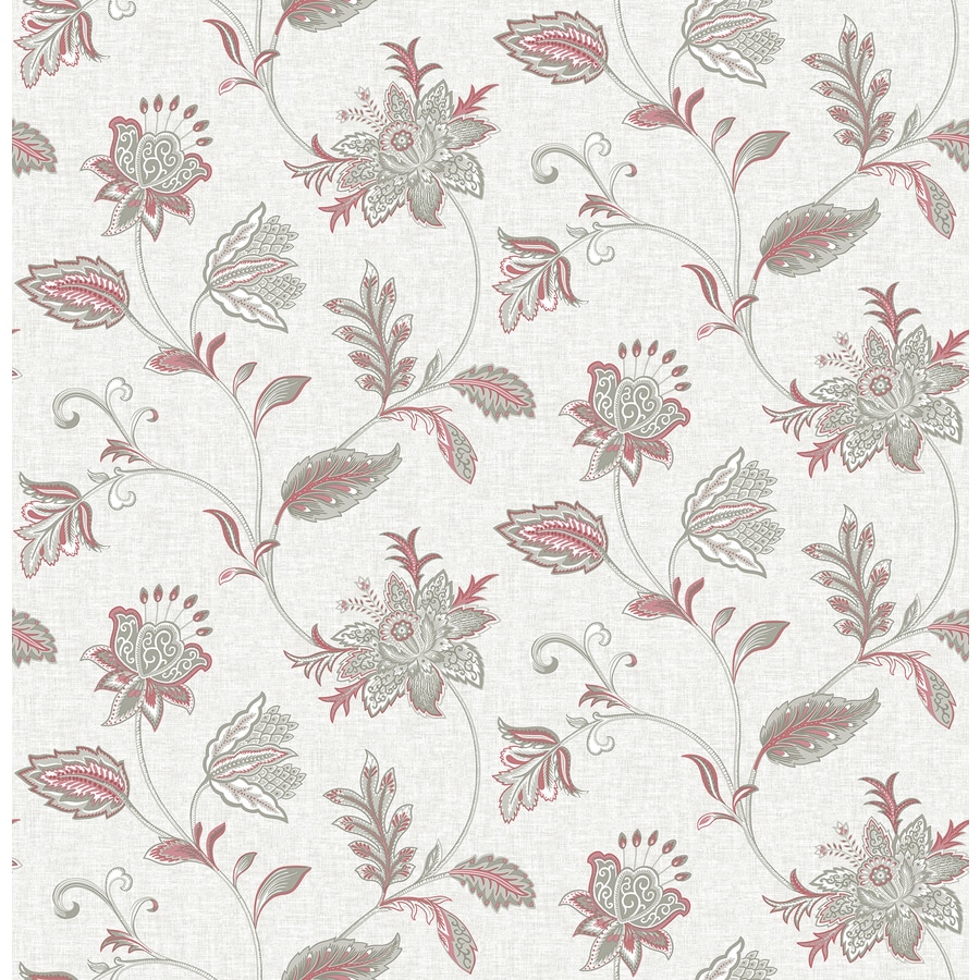 Brewster Wallcovering Ami 56-sq ft Sage Non-Woven Floral Unpasted Paste ...