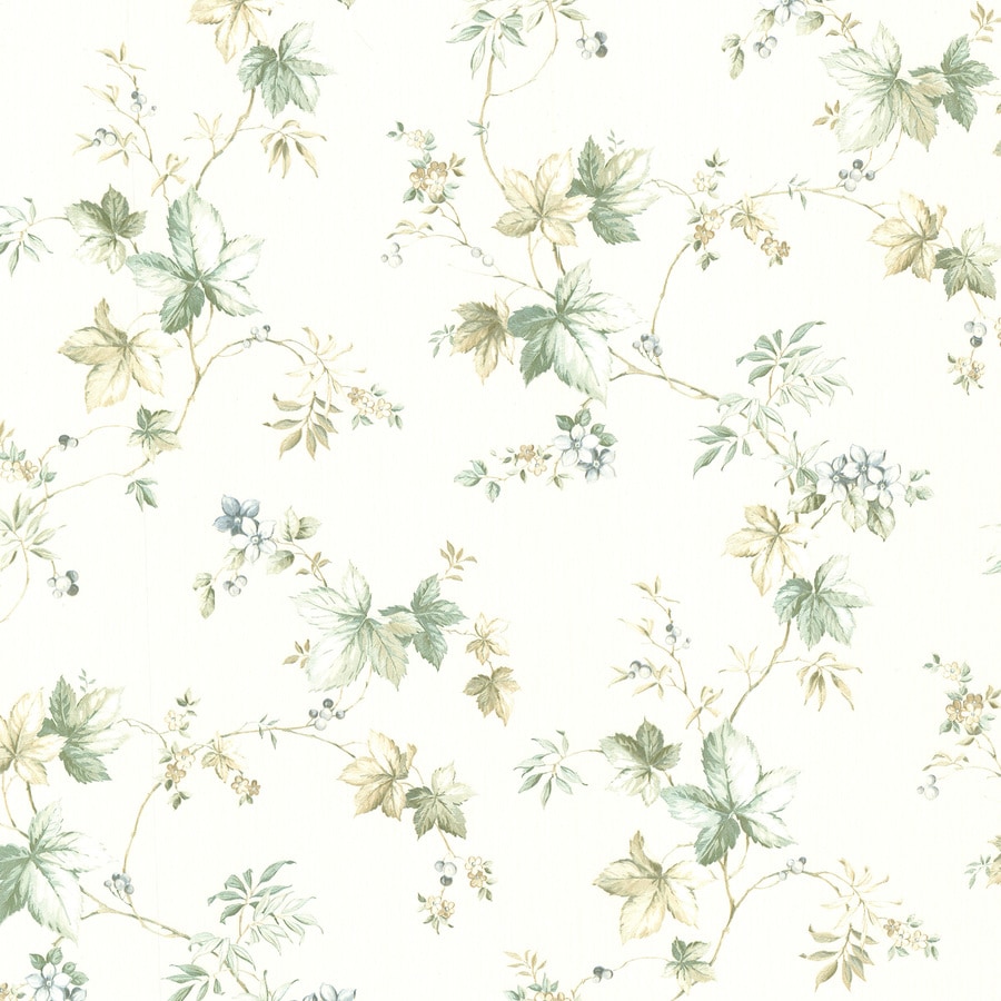 Brewster Kitchen and Bath Resource III 56-sq ft White Vinyl Floral