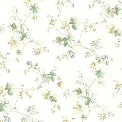 Brewster Kitchen and Bath Resource III 56sq ft White Vinyl Floral