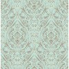 NuWallpaper 30.8-sq ft Turquoise Vinyl Floral Peel And Stick Wallpaper ...