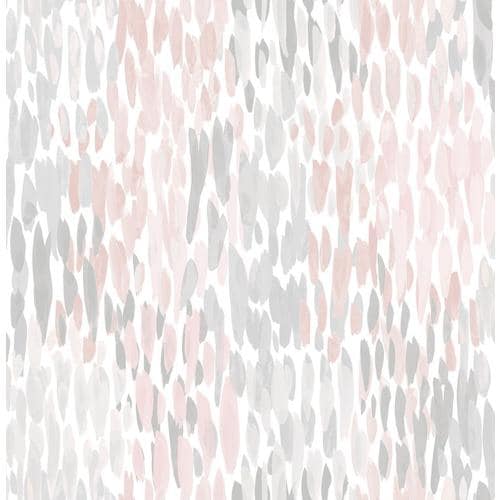 NuWallpaper 30.75-sq ft Pink Vinyl Abstract Self-Adhesive Peel and