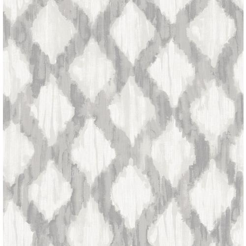 NuWallpaper 30.75sq ft Grey Vinyl Geometric SelfAdhesive Peel and Stick Wallpaper in the