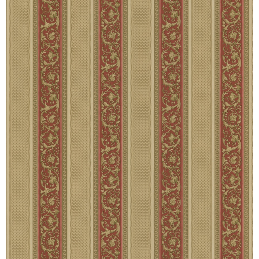 Brewster Wallcovering Floral Stripe Wallpaper in the Wallpaper ...