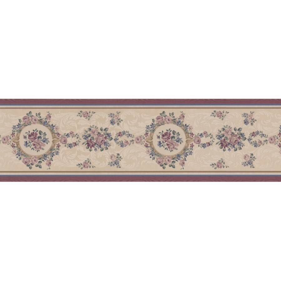 Brewster Wallcovering 5" Cameo Rose Prepasted Wallpaper Border in the