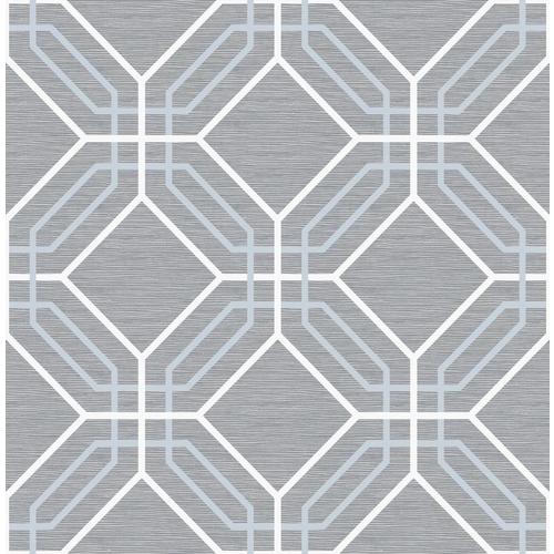 Scott Living 30.75-sq ft Blue Vinyl Textured Geometric 3D Self-Adhesive