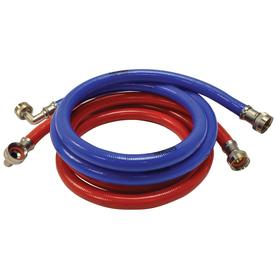EASTMAN 2-Pack 6-ft L 3/4-in Hose Thread Inlet x 3/4-in Hose Thread Outlet Braided Stainless Steel Washing Machine Connector