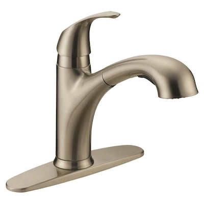 Impressions Brushed Nickel 1 Handle Deck Mount Pull Out Kitchen Faucet Impressions Brushed Nickel 1 Handle Deck Mount Pull Out Kitchen Faucet