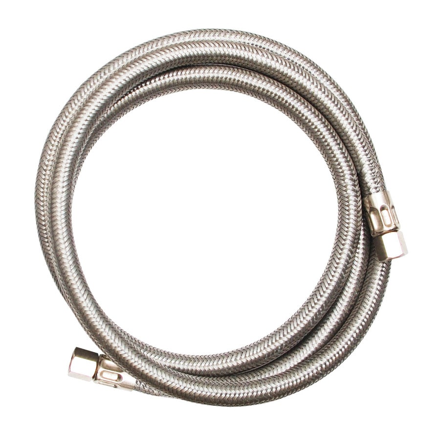 EASTMAN 10-ft L 1/4-in Compression Inlet x 1/4-in Outlet Stainless Steel Ice Maker Connector