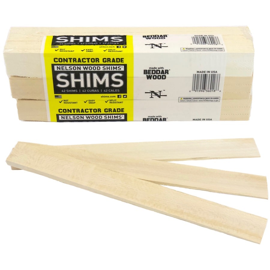 Nelson Wood Shims 0.3125-in x 1.375-in x 7.875-in 12-Pack Pine Wood Shim in  the Shims department at