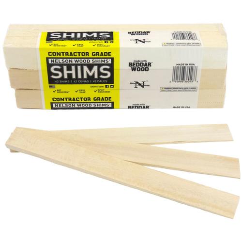 Nelson Wood Shims Actual 0 25 In X 1 25 In X 11 75 In 42 Pack Fir Wood Shims At Lowes Com