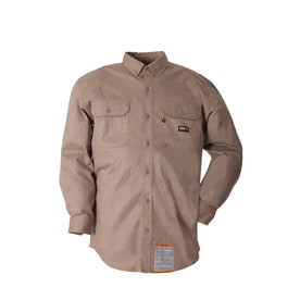 UPC 092021282978 product image for BERNE APPAREL Men's Large Khaki Twill Cotton-Nylon Blend Long Sleeve Uniform Wor | upcitemdb.com