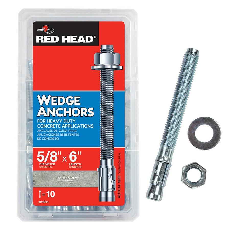 Red Head 10Pack 6in x 5/8in Wedge Anchors at