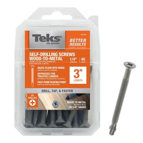 Teks 10 X 1 7 16 In Phillips Head Self Tapping Screws 100 Pack 21380 The Home Depot