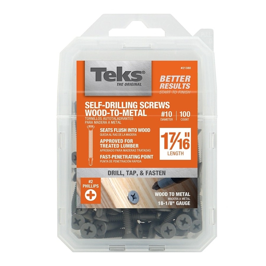 Teks 10 X 1 7 16 In Phillips Drive Sheet Metal Screws 100 Count