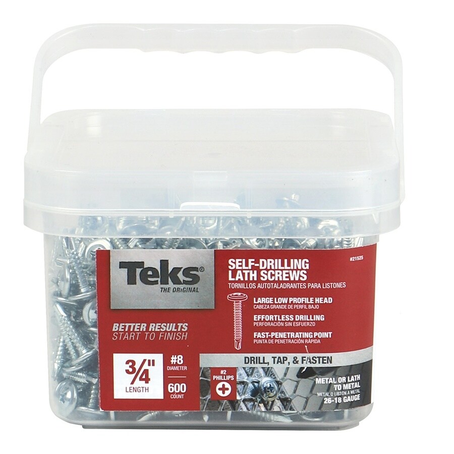 Teks 8 x 3/4in PhillipsDrive Sheet Metal Screws (600Count) at