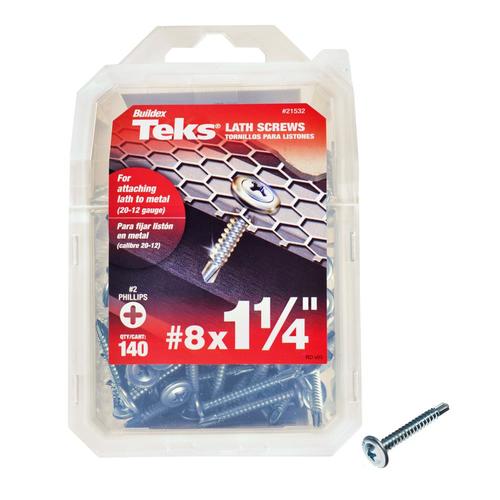 Teks 8 x 11/4in PhillipsDrive Sheet Metal Screws (140Count) in the