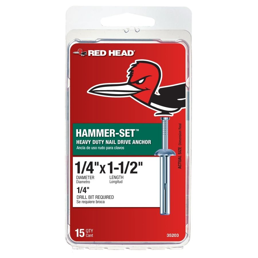 Red Head 15Pack 11/2in x 1/4in NailDrive Anchors in the Concrete Anchors department at