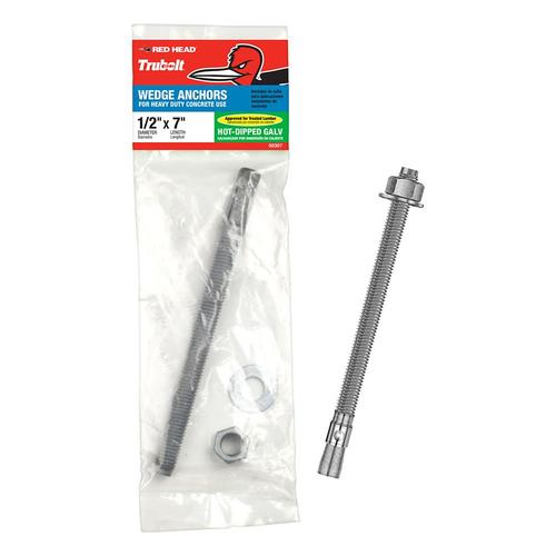 Red Head 7in x 1/2in Wedge Anchors in the Concrete Anchors department