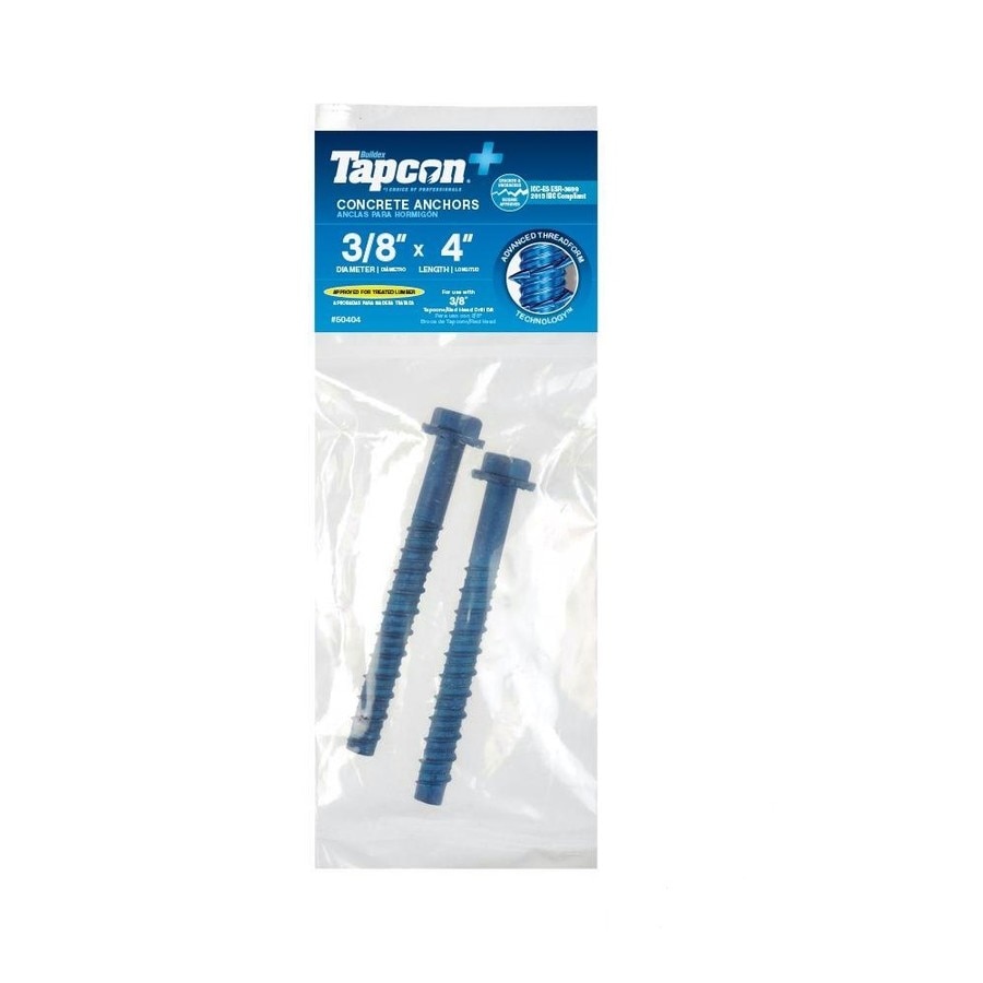 Shop Tapcon 2Pack 4in x 3/8in Concrete Anchors at