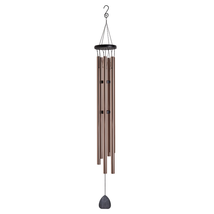 Garden Treasures 57-in Black and Bronze Metal Modern Wind Chime at ...