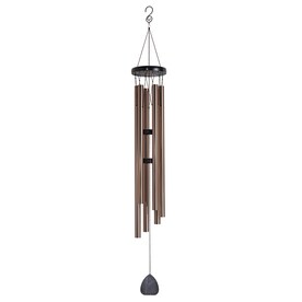 Wind Chimes At Com Garden Treasures 47 In Black And Bronze Metal Modern Wind Chime