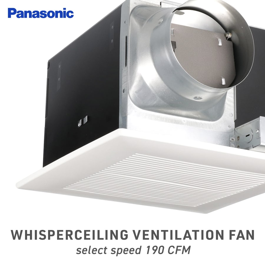 Shop Panasonic 13 Sone 190 CFM White Bathroom Fan ENERGY STAR At