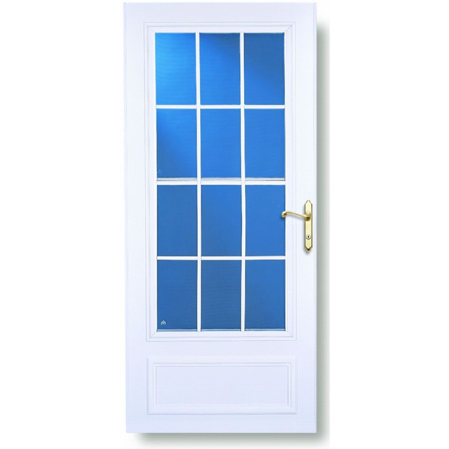 Larson Richmond White Mid View Wood Core Standard Half Screen