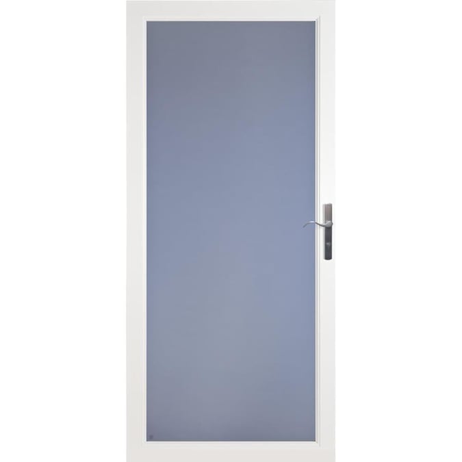 Larson Secure Elegance White Full View Aluminum Storm Door Common 36 In 81 In Actual 35 75 In X 79 75 In In The Storm Doors Department At Lowes Com