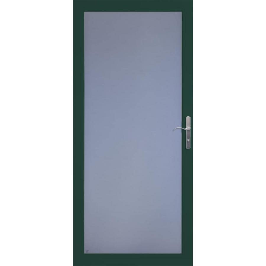 Larson Secure Elegance Green Full View Aluminum Storm Door Common