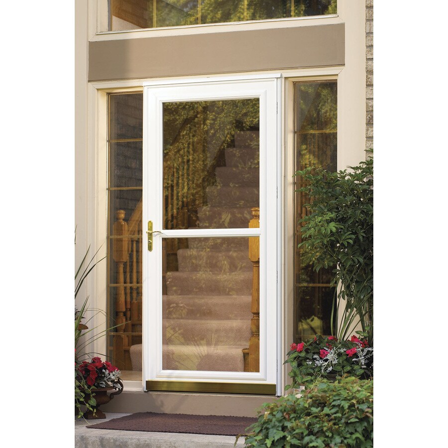 LARSON 34-in x 81-in White Full-View Storm Door in the Storm Doors ...