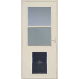 Off White Pet Door Storm Doors At Lowes Com