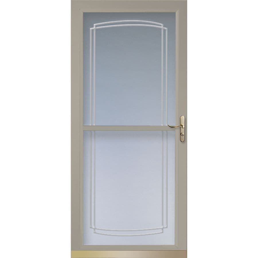 LARSON Tradewinds Sandstone FullView Tempered Glass Retractable Screen