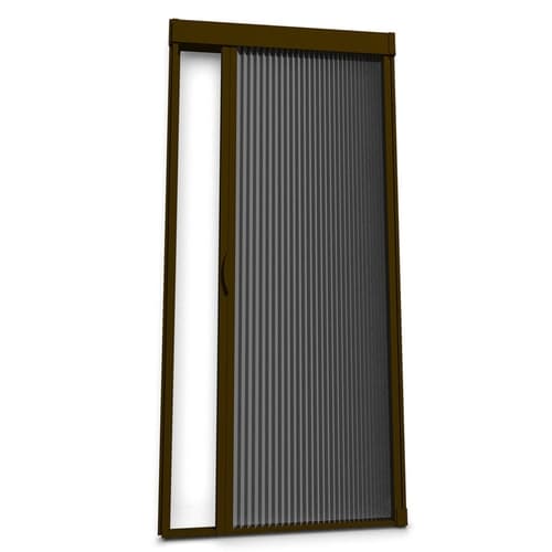 Larson Inspire Brownstone Aluminum Frame Retractable Screen Door Common 39 In X 81 In Actual 39 In X 81 In At Lowes Com