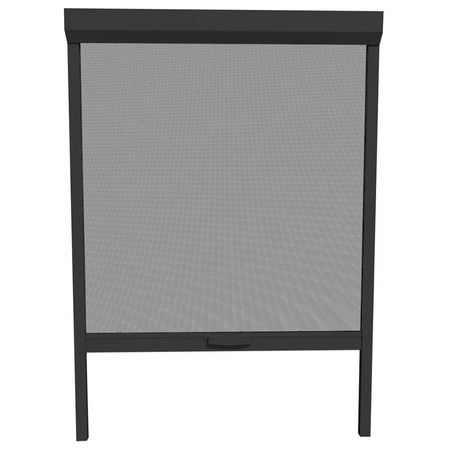 LARSON NatureVue 30-in x 72-in Black Aluminum Retractable Curtain ...