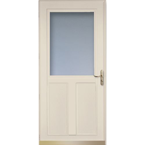 LARSON Tradewinds Almond HighView Tempered Glass Retractable Screen