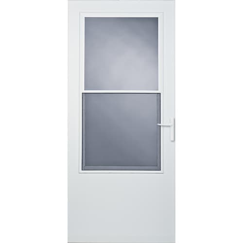 LARSON Athens White MidView Wood Core Storm Door 32in x 81