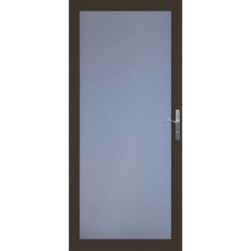 LARSON Secure Elegance Brown Full-View Aluminum Storm Door (Common: 32 ...