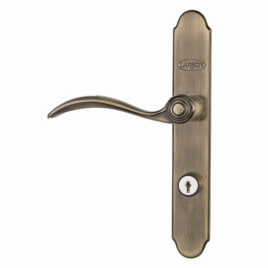 Shop LARSON Quickfit Antique Brass Storm Door Matching Handleset at