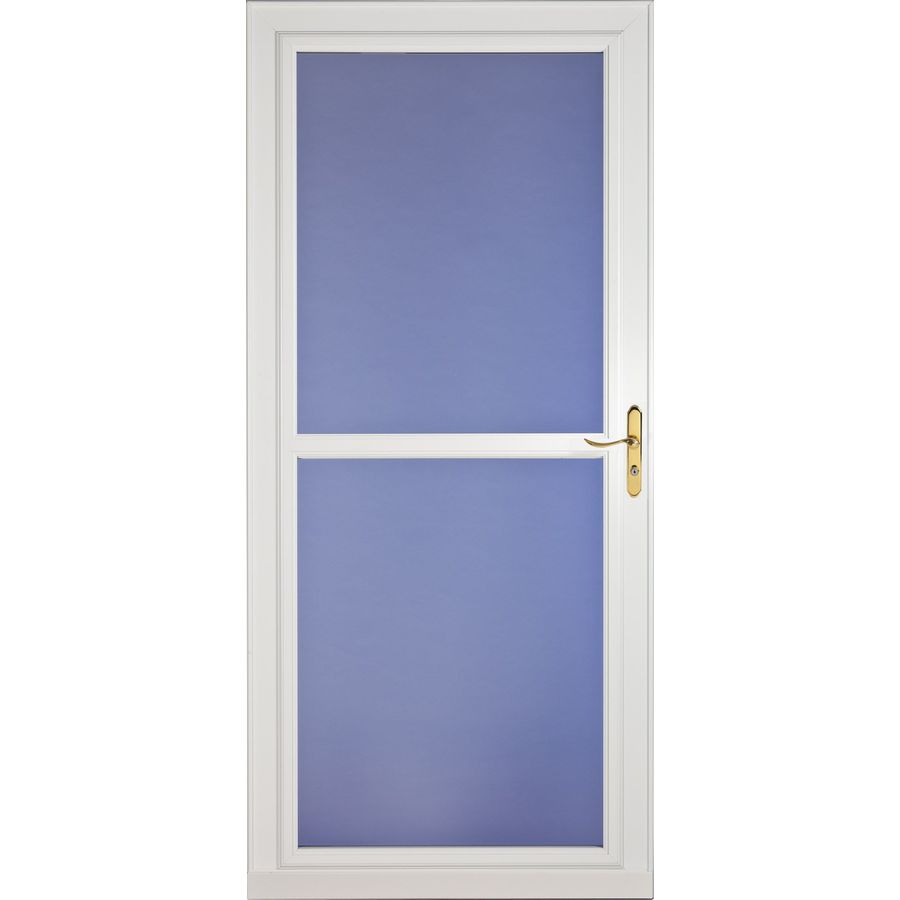 LARSON Tradewinds White FullView Tempered Glass Retractable Screen