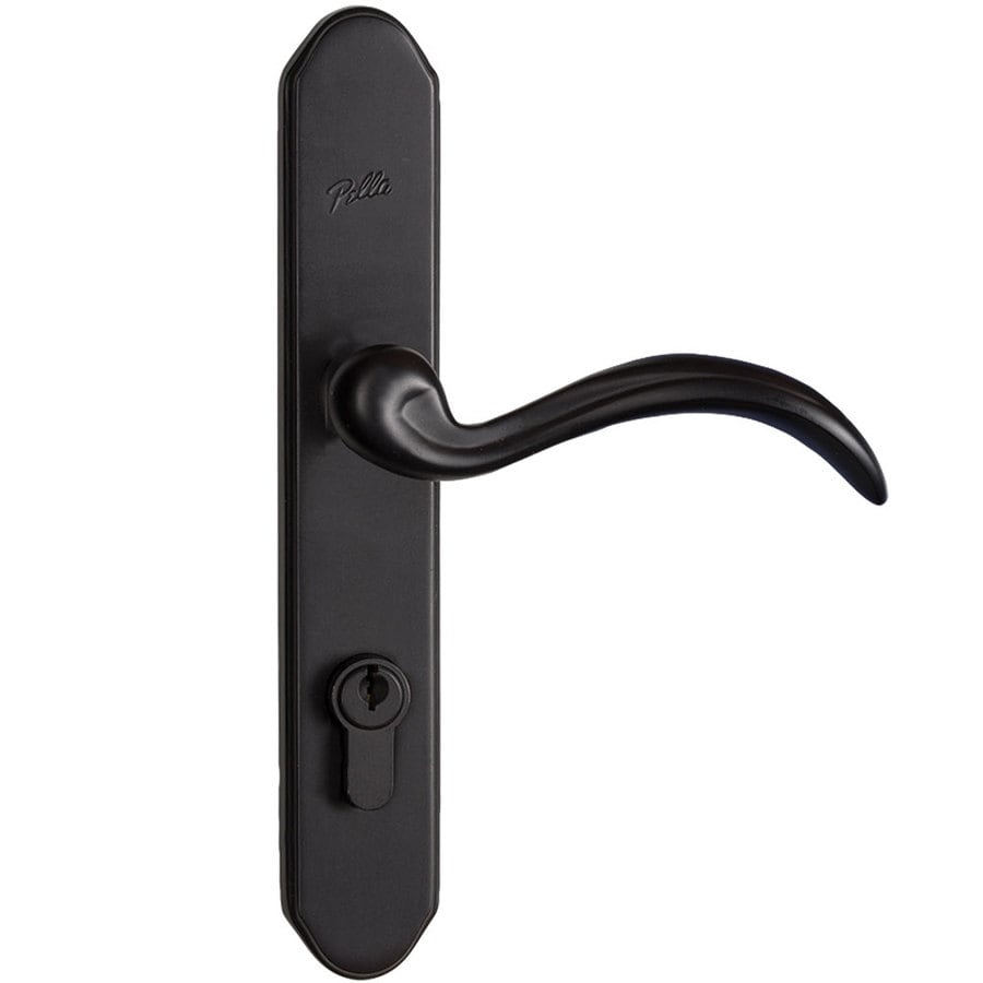 Pella Select Matte Black Storm Door Matching Handleset at