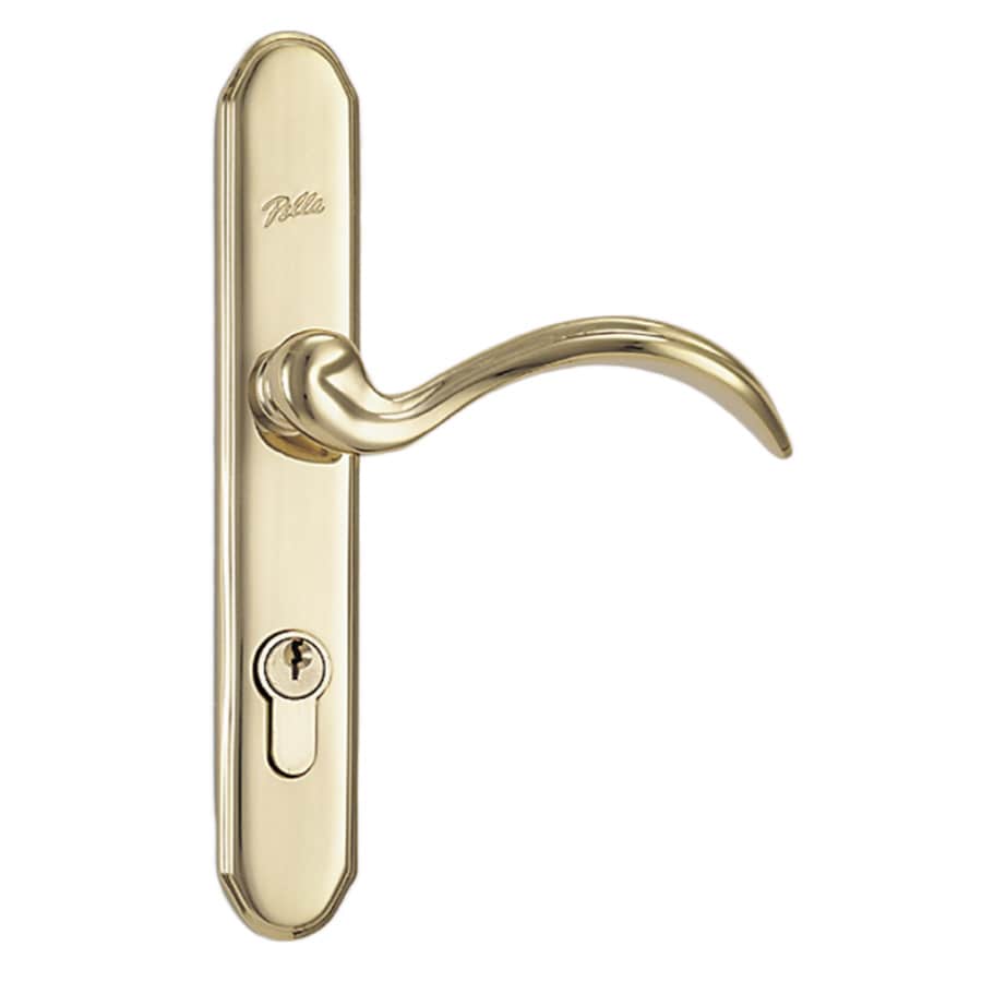 Pella Select Polished Brass Storm Door Matching Handleset at
