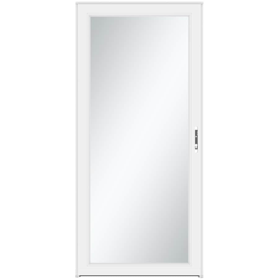 Signature Classic White Full View Aluminum Storm Door Common 36 In X 81 In Actual 35 75 In X 79 75 In