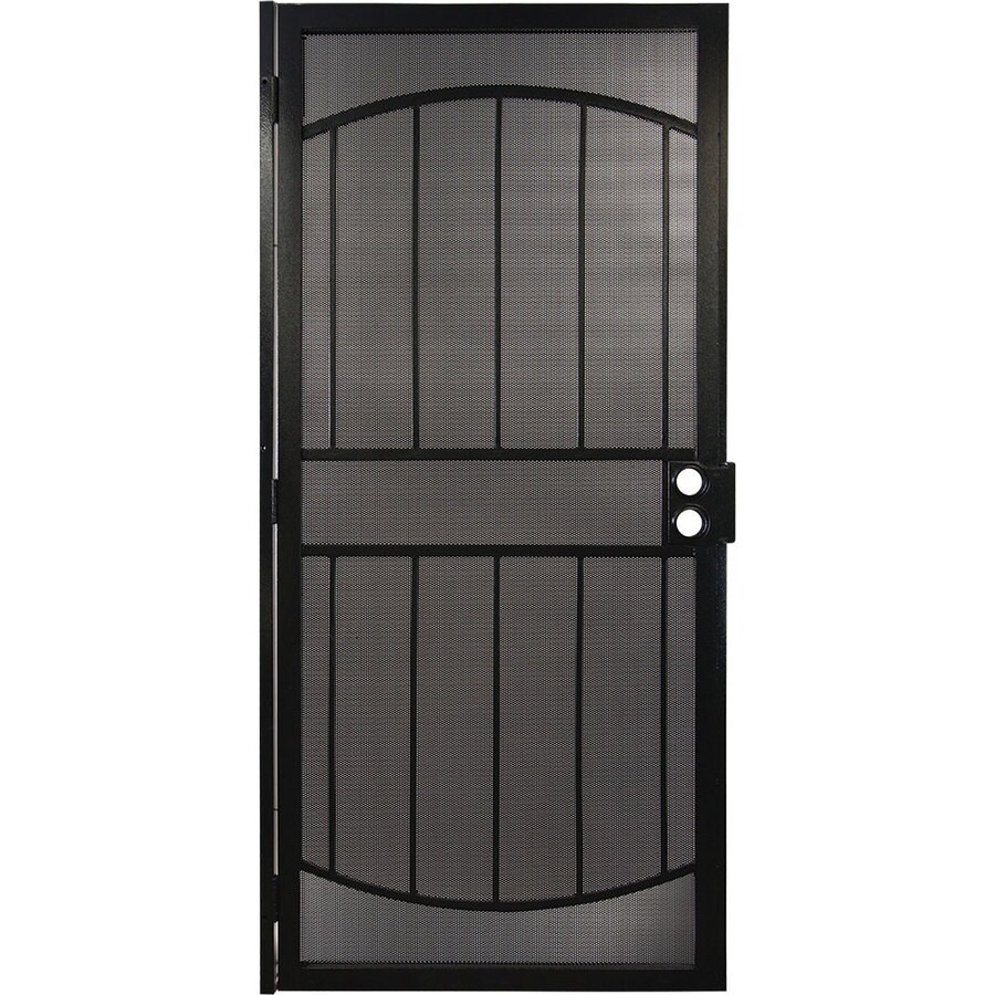 Gatehouse Gibraltar Max 32in x 81in Black Steel Surface Mount Security Door in the Security