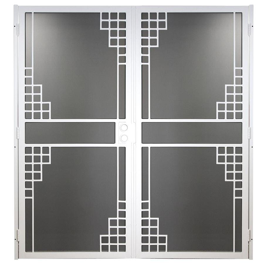 Gatehouse Monterey White Steel Surface Mount Double Security Door