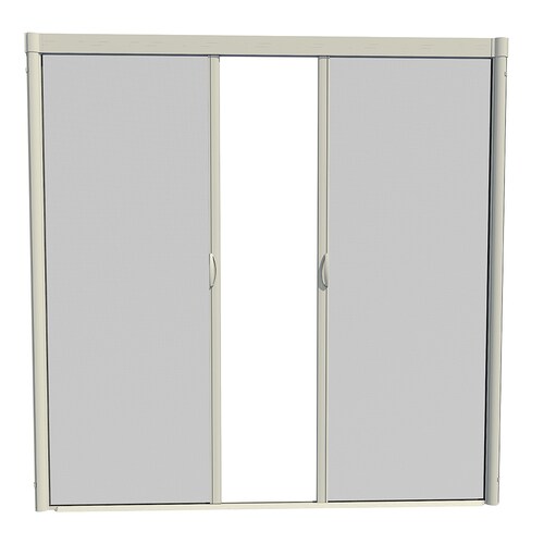 Larson Escape Almond Aluminum Frame Retractable Screen Door