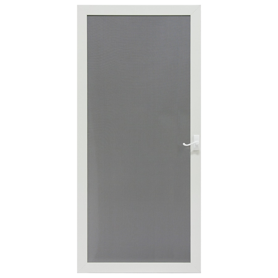 Pembrook White Aluminum Frame Hinged Screen Door Common 36 In X 81 In Actual 35 75 In X 79 75 In