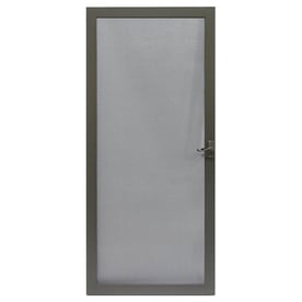 Brown Screen Doors At Lowes Larson Pembrook Brown Aluminum Hinged Screen Door Common 36 In X 81